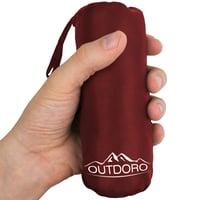 Sac de dormit pentru cabană din microfibră Outdoro – Doar 230 g, ultra-ușor, cearșaf de voiaj compact, interior pentru sac de dormit, cearșaf de călătorie 1