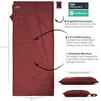 Sac de dormit pentru cabană din microfibră Outdoro – Doar 230 g, ultra-ușor, cearșaf de voiaj compact, interior pentru sac de dormit, cearșaf de călătorie 3
