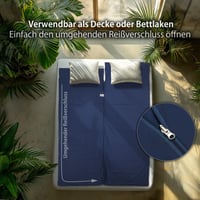 Cestovný spací vak z mikrovlákna Outdoro Hüttenschlafsack MicroLight, 210 g — Sťahovacia šnúrka vaku je poškodená (stav: pozri 2. obrázok) 5