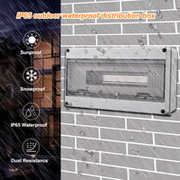 Tablou electric de distribuție Outinhao IP65 pentru montaj aparent, 18 module, pentru exterior 6