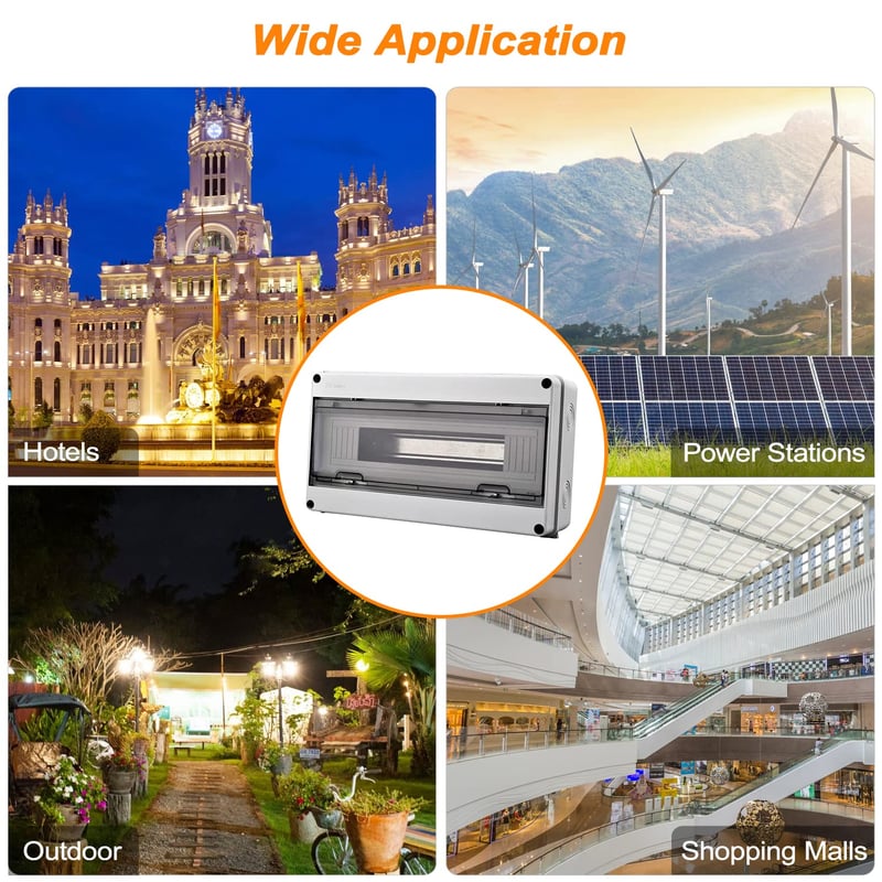 Tablou electric de distribuție Outinhao IP65 pentru montaj aparent, 18 module, pentru exterior