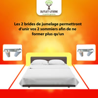 OUTLET LITERIE Element de fixare pentru pat matrimonial – Mărime universală, fabricat în Franța – Puternic și durabil, ușor de montat pe somieră și pe pat tip boxspring 3