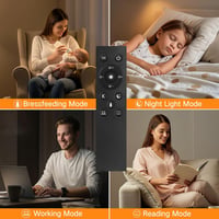 Lampadar LED dimabil pentru interior OUTON cu telecomandă și întrerupător de picior, abajur gri de 40 cm, negru, 4 temperaturi de culoare, temporizator și memorie 8