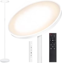 OUTON LED állólámpa 30 W 3000 lm fényerőszabályzó Uplighter 4 színhőmérséklet távirányítóval érintővezérléssel 1H időzítő fehér 1