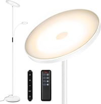 OUTON LED Állólámpa Olvasólámpával - 2400 Lumen, 4 Színhőmérséklet, Távirányítós, Érintésvezérelt, 178 cm Magas, Időzítővel, Nappali Szobába 1