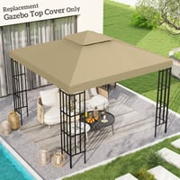 Zamjenski krov za vrtni paviljon Outsunny 3x3 m, bež boja, pokrov za sjenicu 2