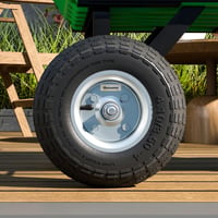 Set 4 roți de rezervă Outsunny 255 mm, anvelope din cauciuc cu ax de 16 mm, pentru cărucior de grădină, roabă și cărucior de transport 8