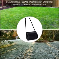 Záhradný valec Outsunny s U-rukoväťou, 40 cm priemer, objem 60 l na vodu/piesok, kovový, čierny, 57x40x123 cm 6