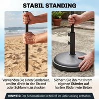 Umbrelă de soare pentru grădină Outsunny, formă dreptunghiulară, înclinabilă, 2 x 1,3 m, aluminiu și poliester, gri 7