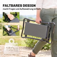 Scaun și genunchieră pliabilă pentru grădină Outsunny, 58x28x49 cm, gri, pentru grădinărit 5