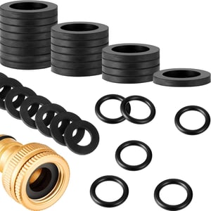 Set de 72 de garnituri de etanșare și inele O Outus, conținând 24 bucăți de 1/2 inch, 24 bucăți de 3/4 inch și 24 bucăți inele O pentru furtun de duș