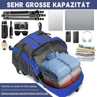 OUUTMEE 30-40L Vízálló Túrahátizsák Derékövvel Férfiaknak és Nőknek 3