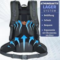 OUUTMEE 30-40L Vízálló Túrahátizsák Derékövvel Férfiaknak és Nőknek 5