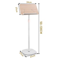 OUUTMEE podesivo postolje za čitanje i stol za laptop, bijelo - 50-130 cm 2