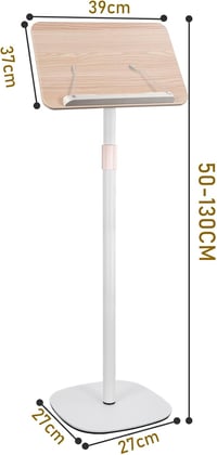 OUUTMEE Állítható Olvasópult Laptop Asztal Fehér 50-130 cm Magasságig 2