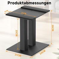 OUUTMEE Asztali hangszóró állvány fém, 25 cm magas, csúszásgátló és rezgéscsillapító gumisávok, fekete, pár, Large 2