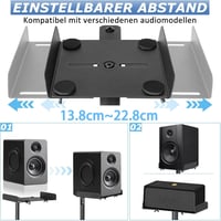 OUUTMEE magasságállítható hangfal állvány 80-130 cm, 2 darab 3