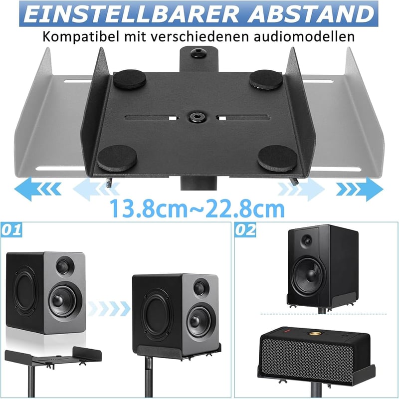 OUUTMEE magasságállítható hangfal állvány 80-130 cm, 2 darab
