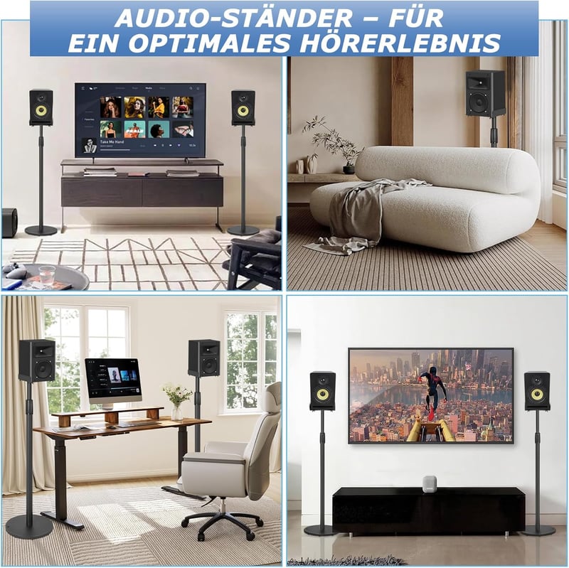 OUUTMEE magasságállítható hangfal állvány 80-130 cm, 2 darab