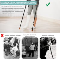 OUUTMEE összecsukható könyöktámasz fekete 2db könnyű járulékos eszköz 5