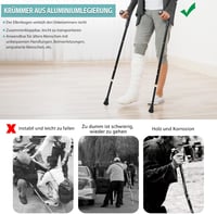 OUUTMEE összecsukható mankó felnőtteknek, könnyű rehabilitációs segédeszköz 5