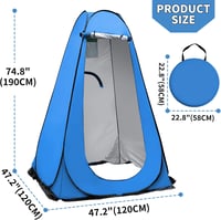 OUUTMEE Pop-Up Sátor Kék 120x120x190cm UV Védelem Strand Kemping Horgászat 2