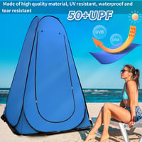 OUUTMEE Pop-Up Sátor Kék 120x120x190cm UV Védelem Strand Kemping Horgászat 4
