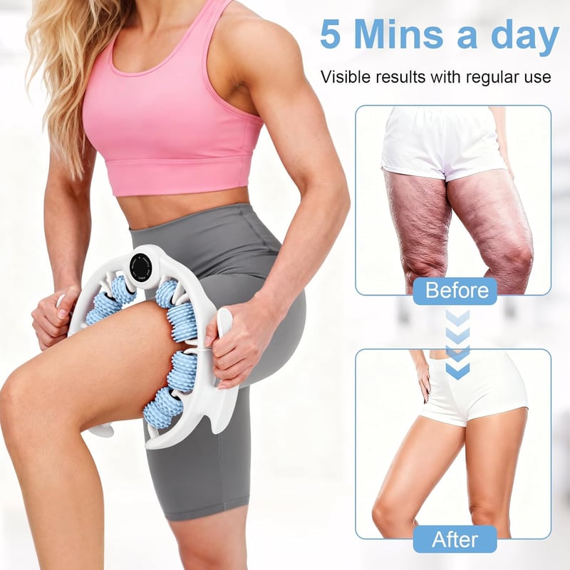 Ouxayapl Cellulite Masszázshenger Leszakítható Fogantyúval Hát Nyak Lábhoz