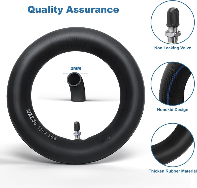OUXI Elektromos Roller Gumi Szett 10x2.50 Belső és Külső Gumi Csomag Ninebot MAX G30 Kugoo M4 Soflow So4 Pro Kompatibilis