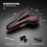 Șa de bicicletă ergonomică cu gel OUXI – Roz, design decupat, impermeabilă, respirabilă, absorbție de șocuri – MTB, cursieră, bicicletă de oraș, pentru bărbați și femei 6
