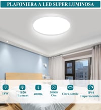 Ouyulong LED Mennyezeti Lámpa 18W 1620lm 23cm Kerek Fehér IP44 3
