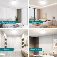 Ouyulong LED Mennyezeti Lámpa 18W 1620lm 23cm Kerek Fehér IP44 6