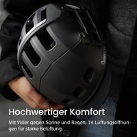 Skladacia cyklistická prilba Overade Plixi L/XL (59-62 cm) saténová čierna - elektrická kolobežka, e-bike - norma CE EN1078 - 3x menší objem 4