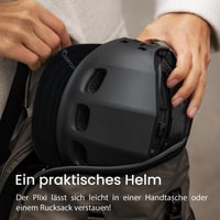 Skladacia cyklistická prilba Overade Plixi L/XL (59-62 cm) saténová čierna - elektrická kolobežka, e-bike - norma CE EN1078 - 3x menší objem 5
