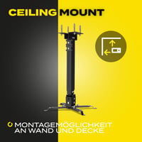 Overmax Ceiling Mount projektor tartókonzol, max. 20 kg, acél, fali/mennyezeti 5