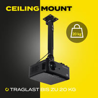 Overmax Ceiling Mount projektor tartókonzol, max. 20 kg, acél, fali/mennyezeti 3