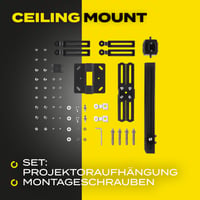Overmax Ceiling Mount projektor tartókonzol, max. 20 kg, acél, fali/mennyezeti 7