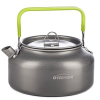 Ibric de camping portabil din aluminiu Overmont 1,2 L – Cană pentru ceai și cafea pentru drumeții, camping, picnic 1
