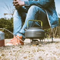 Ibric de camping portabil din aluminiu Overmont 1,2 L – Cană pentru ceai și cafea pentru drumeții, camping, picnic 5