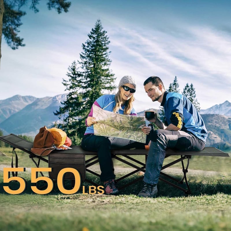 OVERMONT összecsukható kemping ágy 190x71cm, 250kg terhelhetőség, hordtáskával