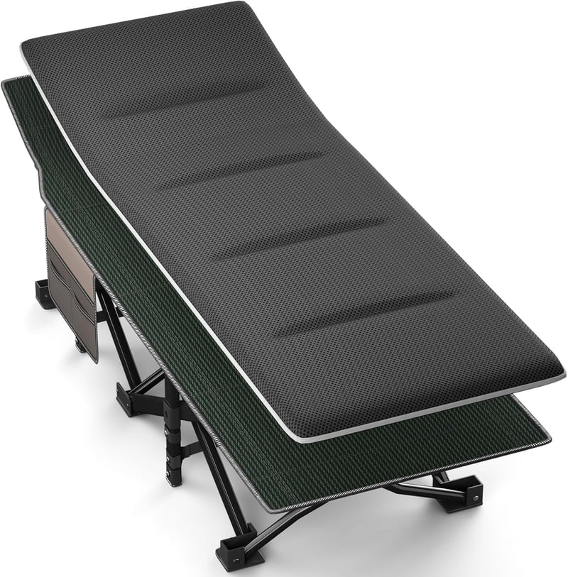 OVERMONT összecsukható kemping ágy 190x71cm, 250kg terhelhetőség, hordtáskával