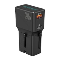 Încărcător de călătorie universal OVERMUST cu porturi USB-C și USB-A, încărcare rapidă 20W, compatibil în 200 de țări cu prize tip USA, EU, UK, AU, pentru telefon, tabletă, cameră foto 1