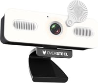 Webkamera Oversteel Bulat 1080P Full HD s mikrofónom a kruhovým svetlom, 60 fps, USB 2.0, na videohovory, PC/Mac/notebook/tablet/Chromebook 1