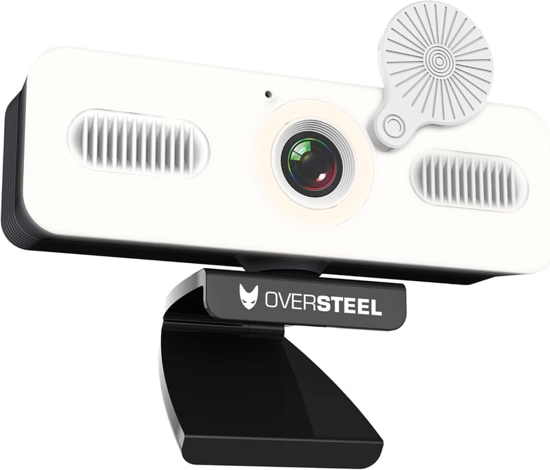 Webkamera Oversteel Bulat 1080P Full HD s mikrofónom a kruhovým svetlom, 60 fps, USB 2.0, na videohovory, PC/Mac/notebook/tablet/Chromebook