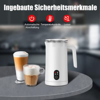 Ovetedot elektrický napeňovač mlieka 400 ml s automatickým vypnutím na prípravu latte macchiato a cappuccina, biely 7