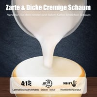Ovetedot elektrický napeňovač mlieka 400 ml s automatickým vypnutím na prípravu latte macchiato a cappuccina, biely 3