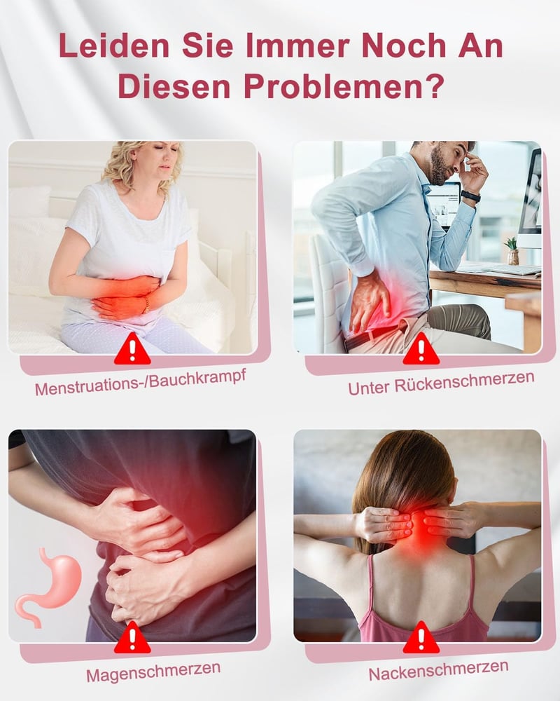 OVIFM Hordozható Menstruációs Fűtőpárna Elektromos Masszázs Funkcióval Lila