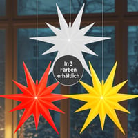 OVILUM Luminous Star 2D XXL LED világítással, piros, 100 cm, 11 ágú, időzítővel 7