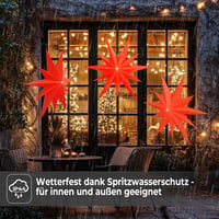 OVILUM Luminous Star 2D XXL LED világítással, piros, 100 cm, 11 ágú, időzítővel 4