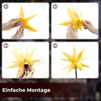 OVILUM Luminous Star 3D LED világítással, 27 cm, időzítővel, kültéri dekoráció 3